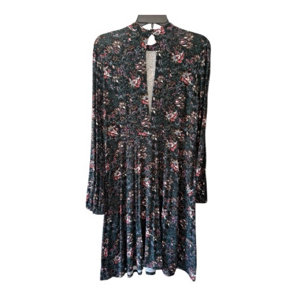 American Eagle Outfitters Womens Long Sleeve Dress Size L Paisley Boho Casual - Picture 2 of 12
